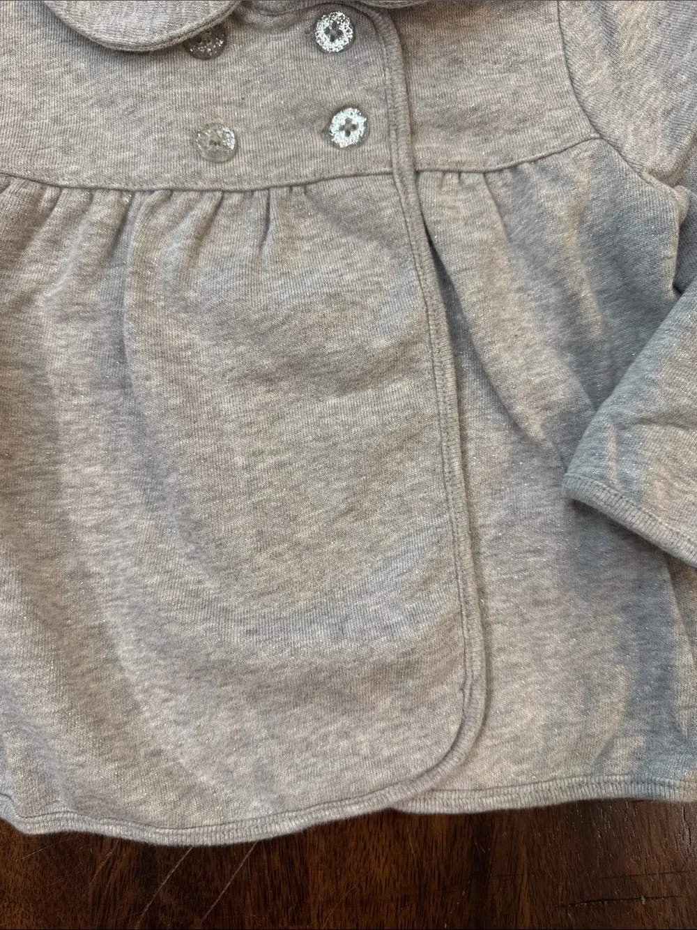Gymboree Heather Gray Peter Pan Collar Long-Sleeve Lightweight Jacket